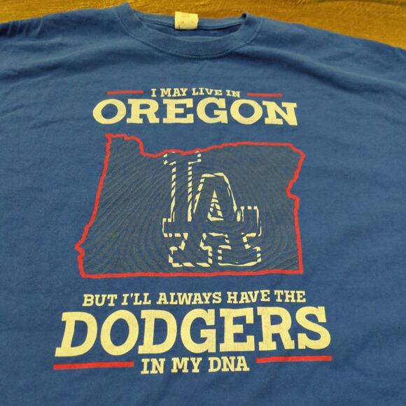 Gildan Oregon LA Dodgers Adult XXL Shirt Los Angeles Baseball Portland Shohei - Picture 2 of 6